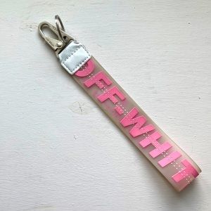 Off White Pink keychain